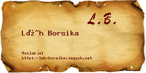 Léh Borsika névjegykártya